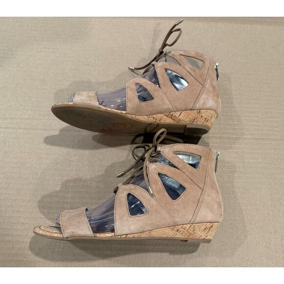 Sam Edelman Suede Dean Caged Gladiator Sandal Womens Size 6.5M Tan - Picture 2 of 8